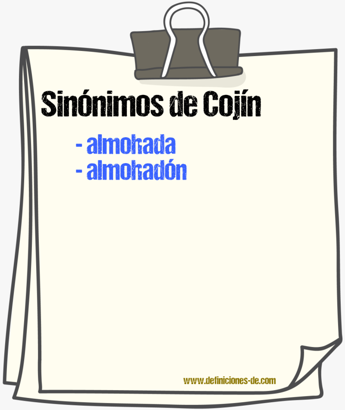 Sinnimos de cojn