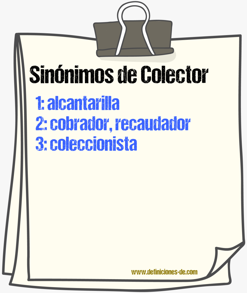 Sinnimos de colector