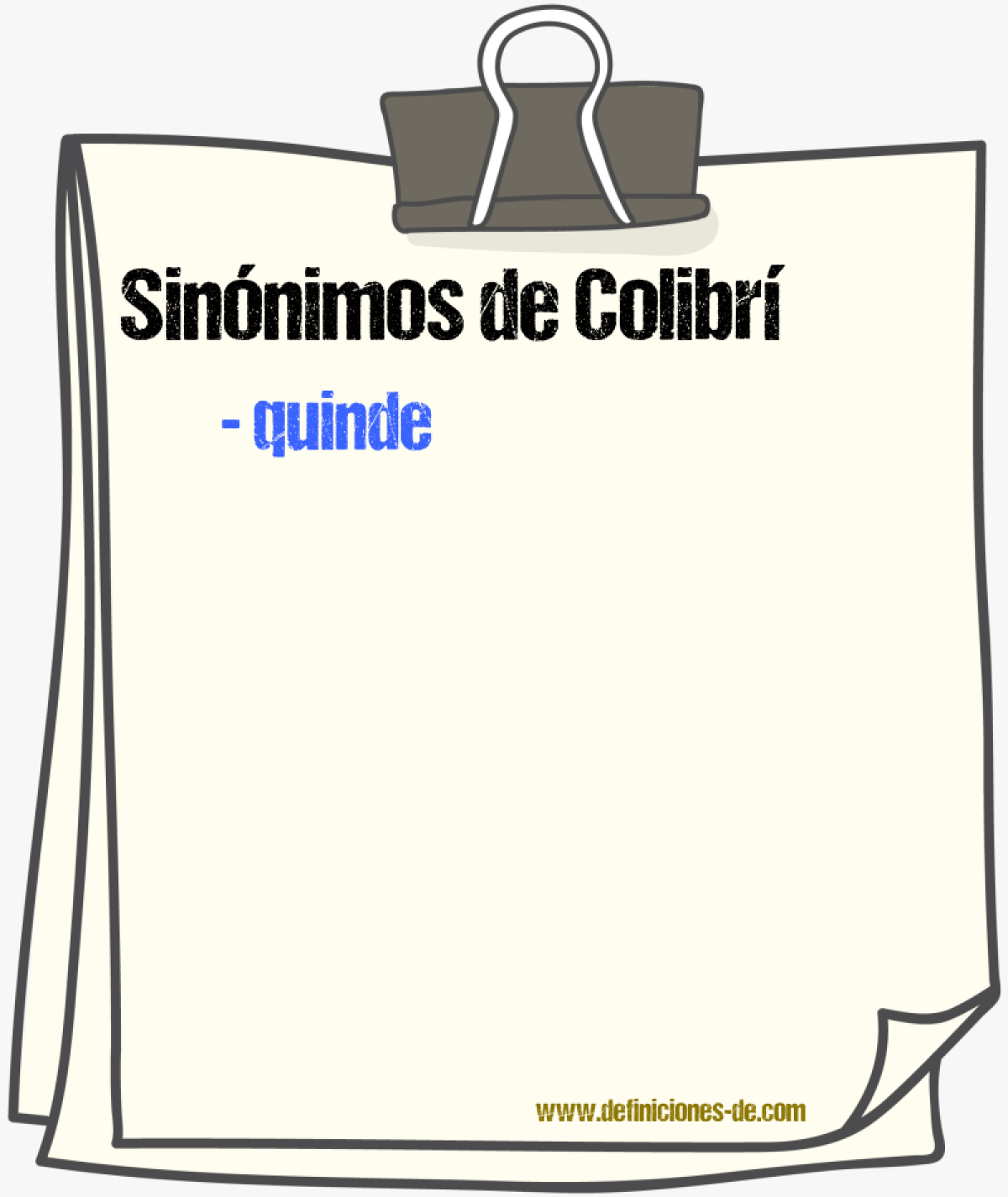 Sinnimos de colibr