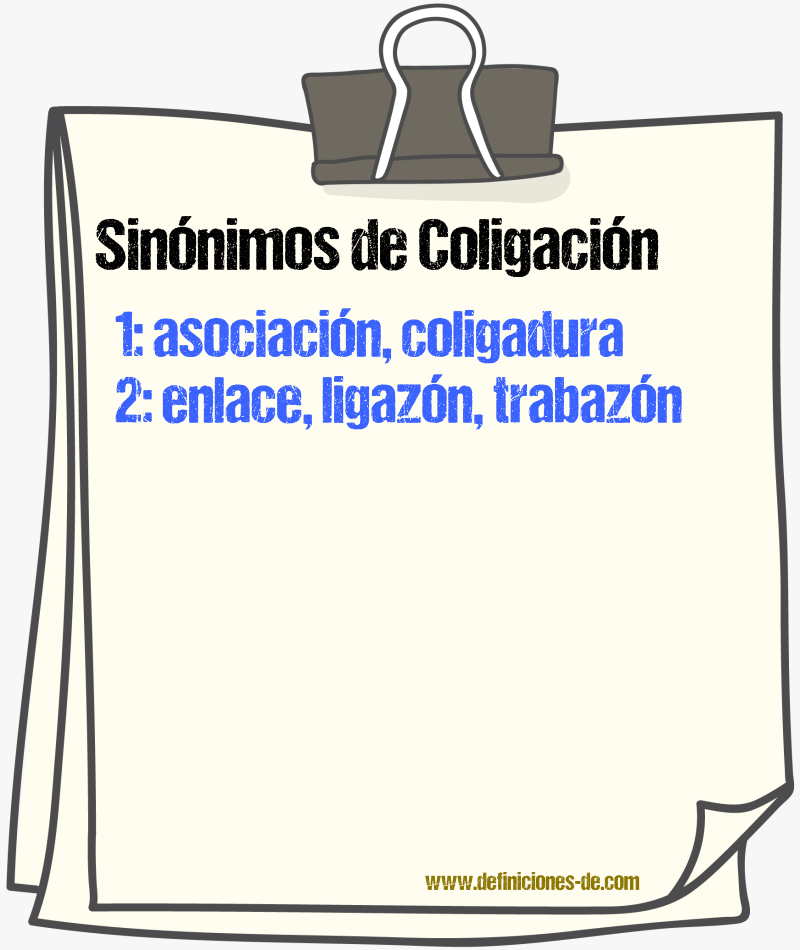 Sinnimos de coligacin