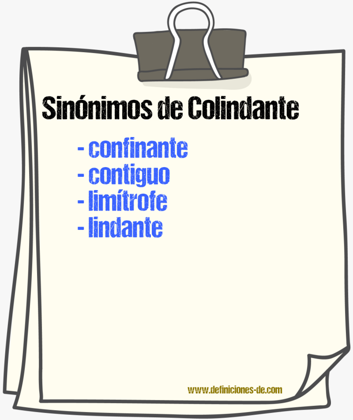 Sinnimos de colindante