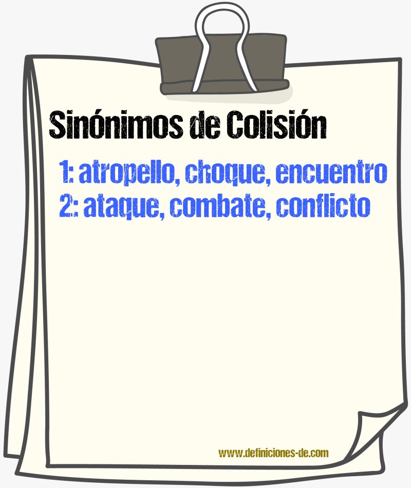 Sinnimos de colisin