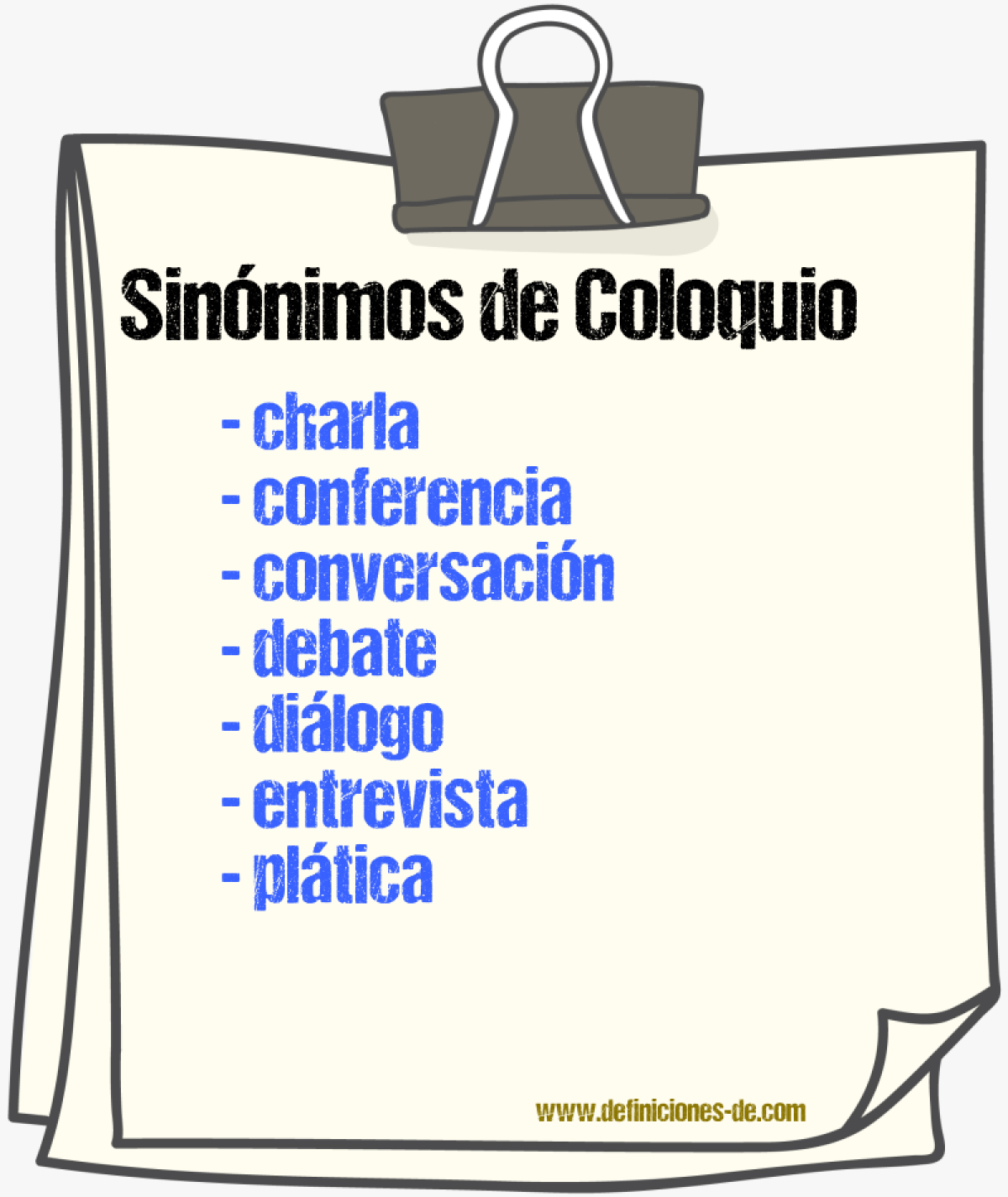 Sinnimos de coloquio