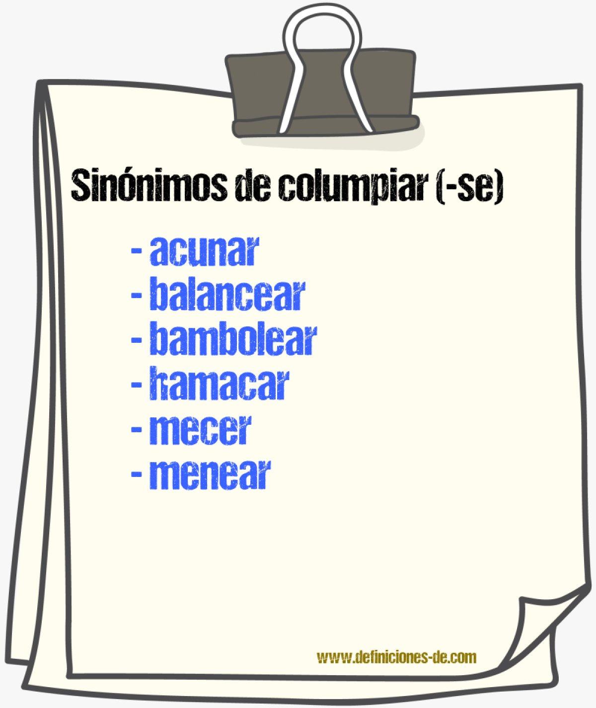 Sinnimos de columpiar