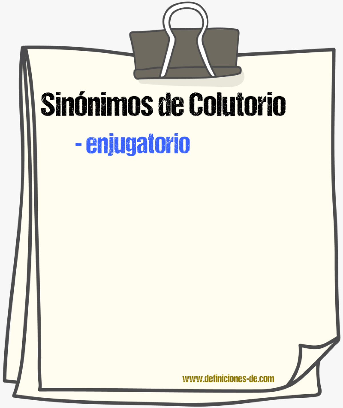 Sinnimos de colutorio