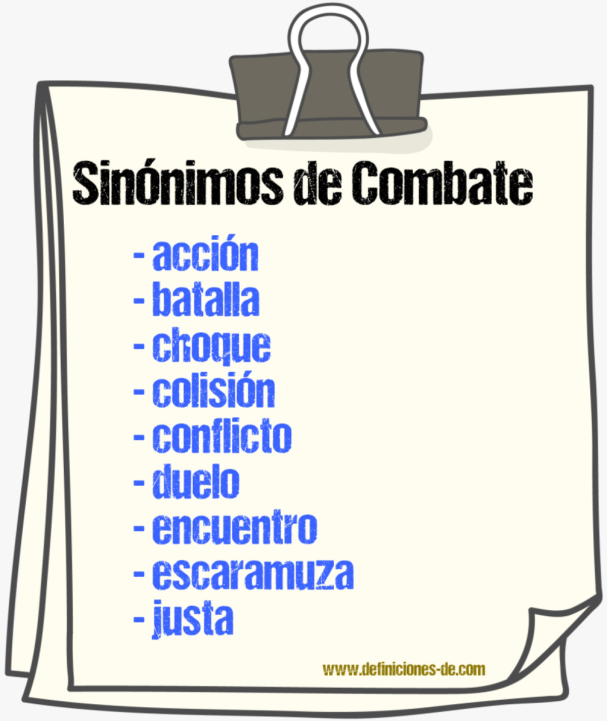 Sinnimos de combate