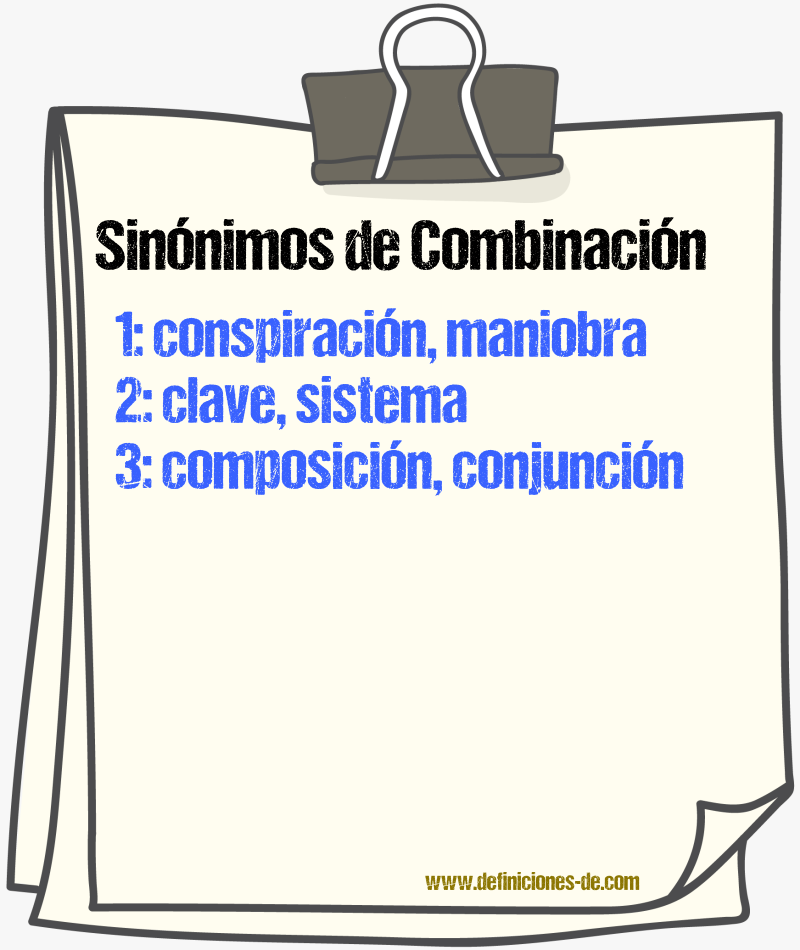 Sinnimos de combinacin