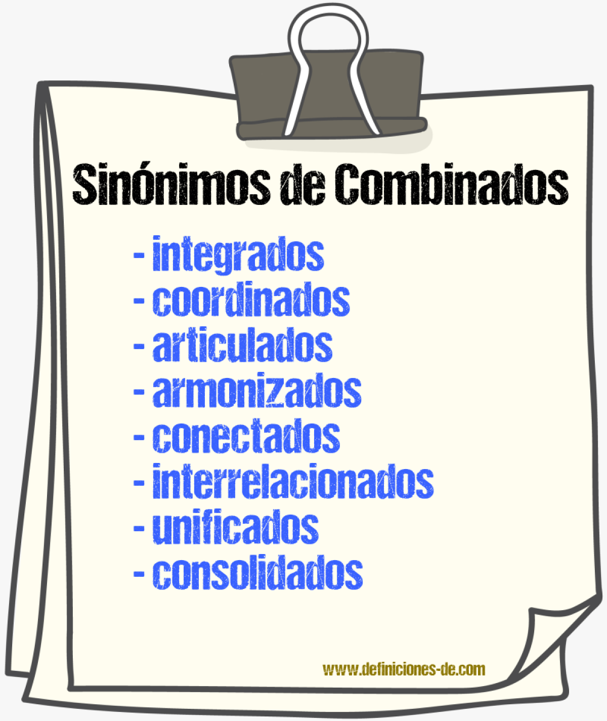 Sinónimos de combinados