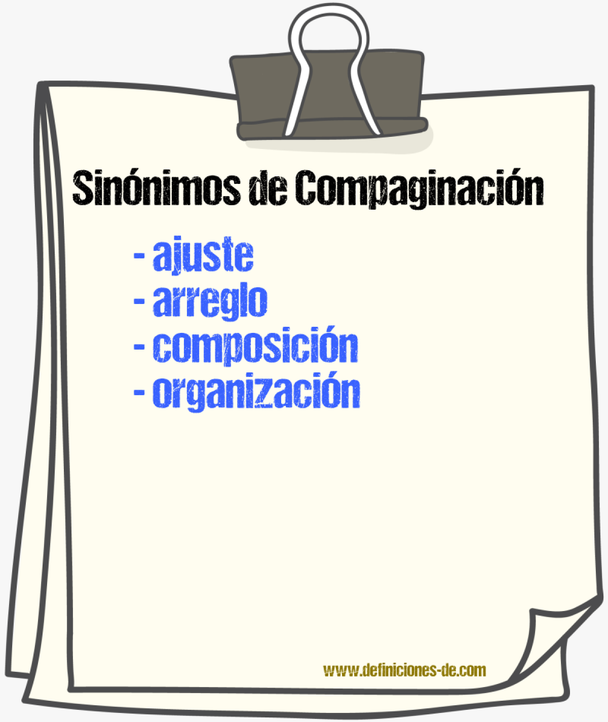 Sinnimos de compaginacin