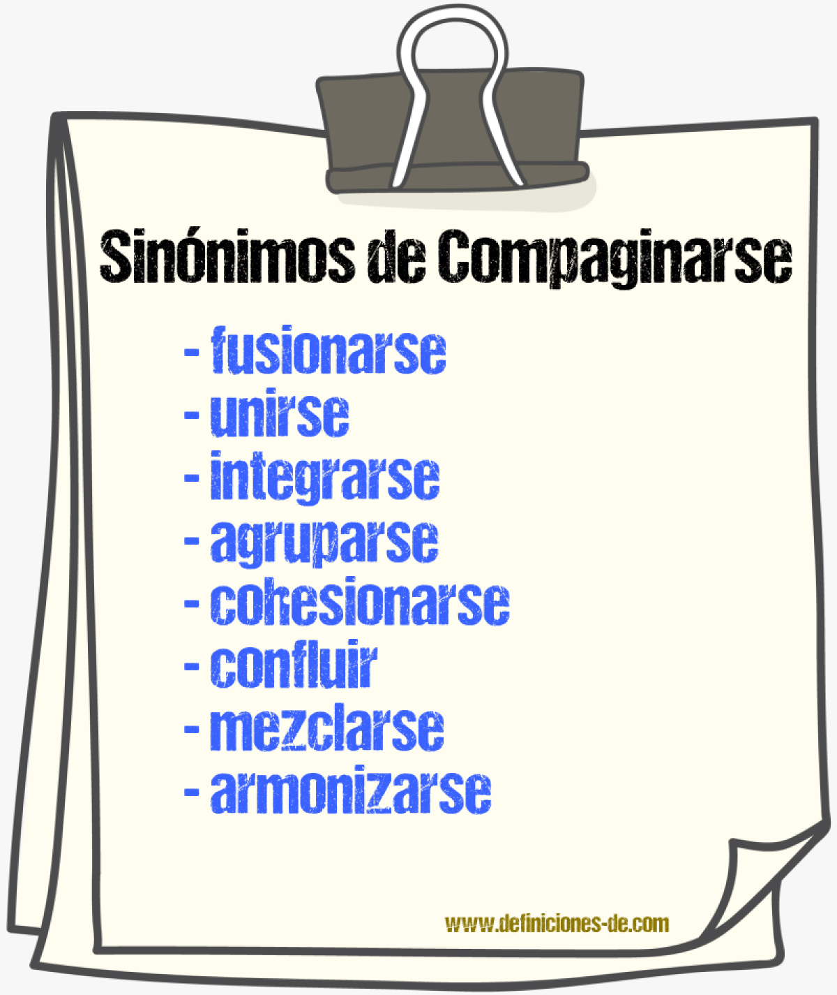 Sinónimos de compaginarse