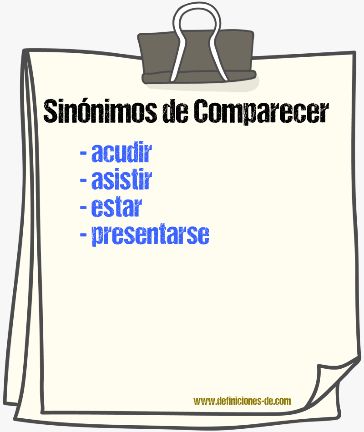 Sinnimos de comparecer