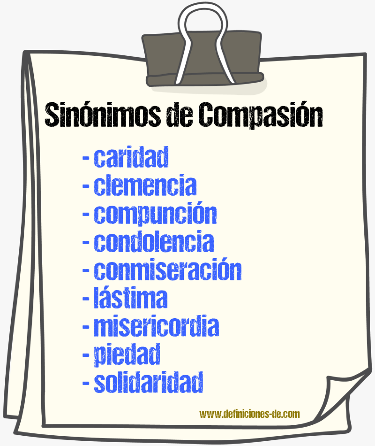Sinónimos de compasión
