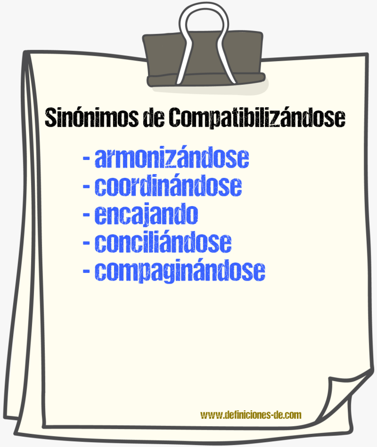 Sinónimos de compatibilizándose