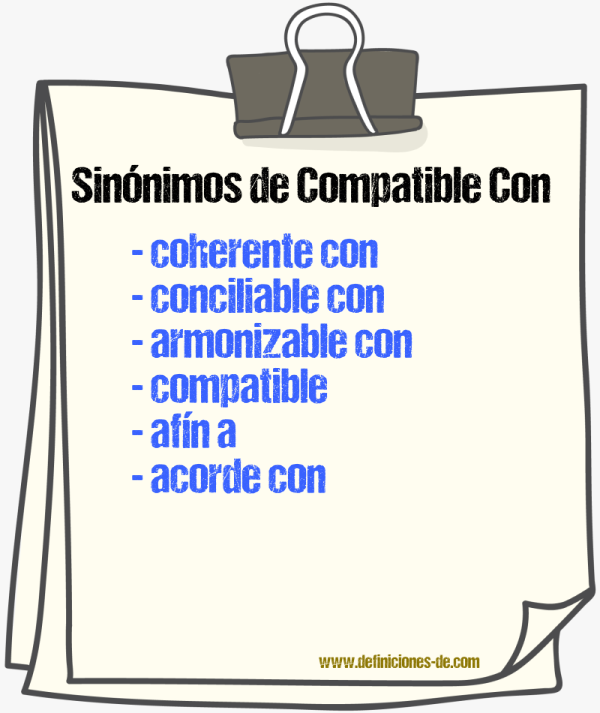 Sinónimos de compatible con