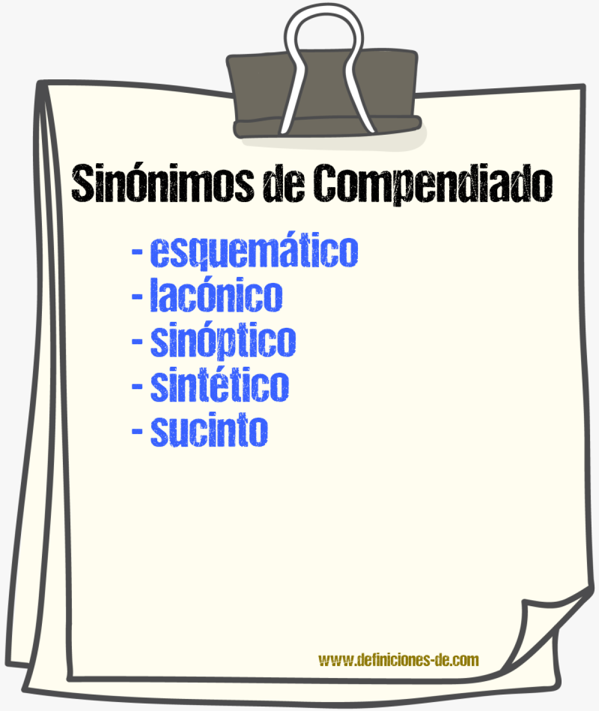 Sinnimos de compendiado