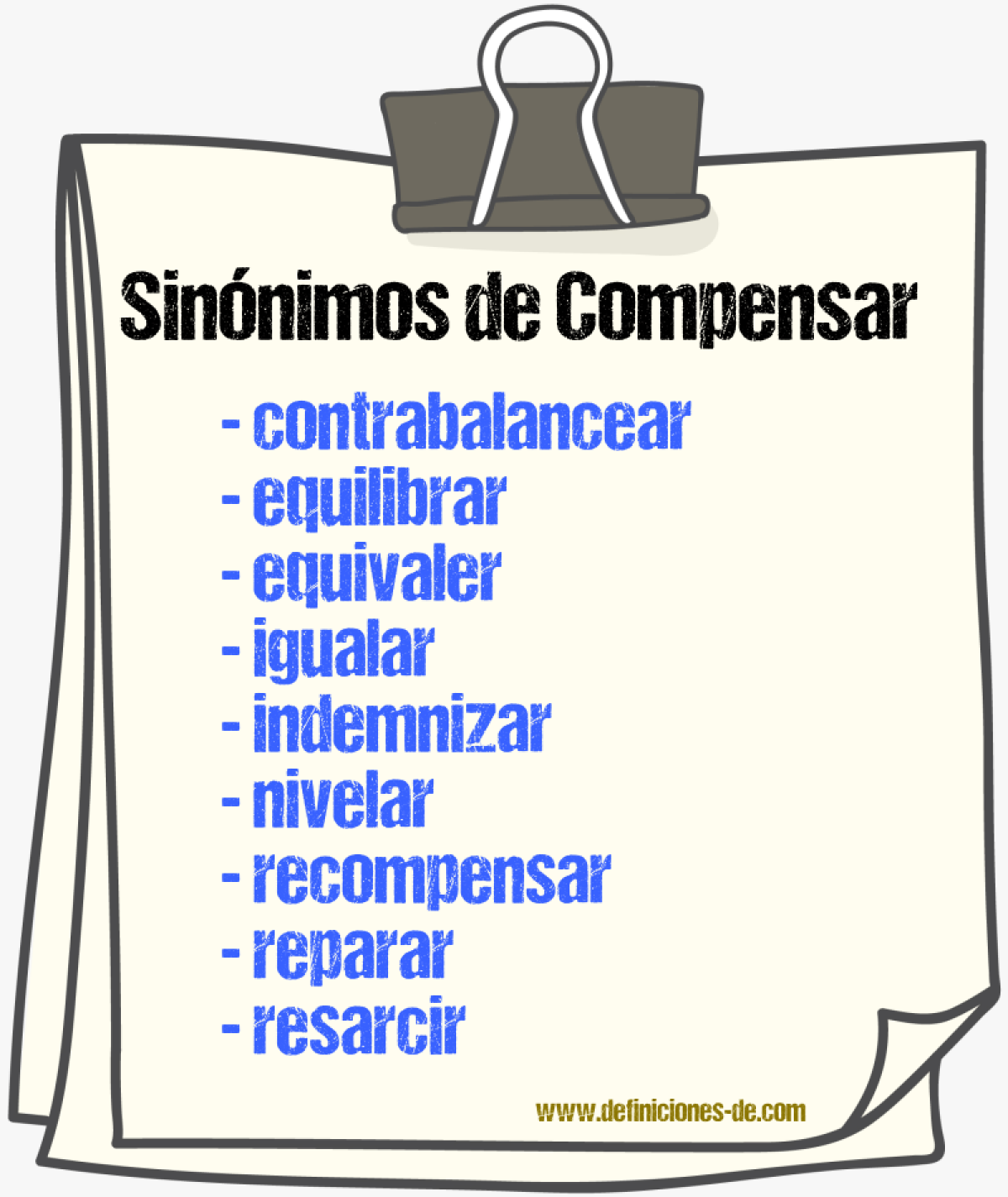 Sinnimos de compensar