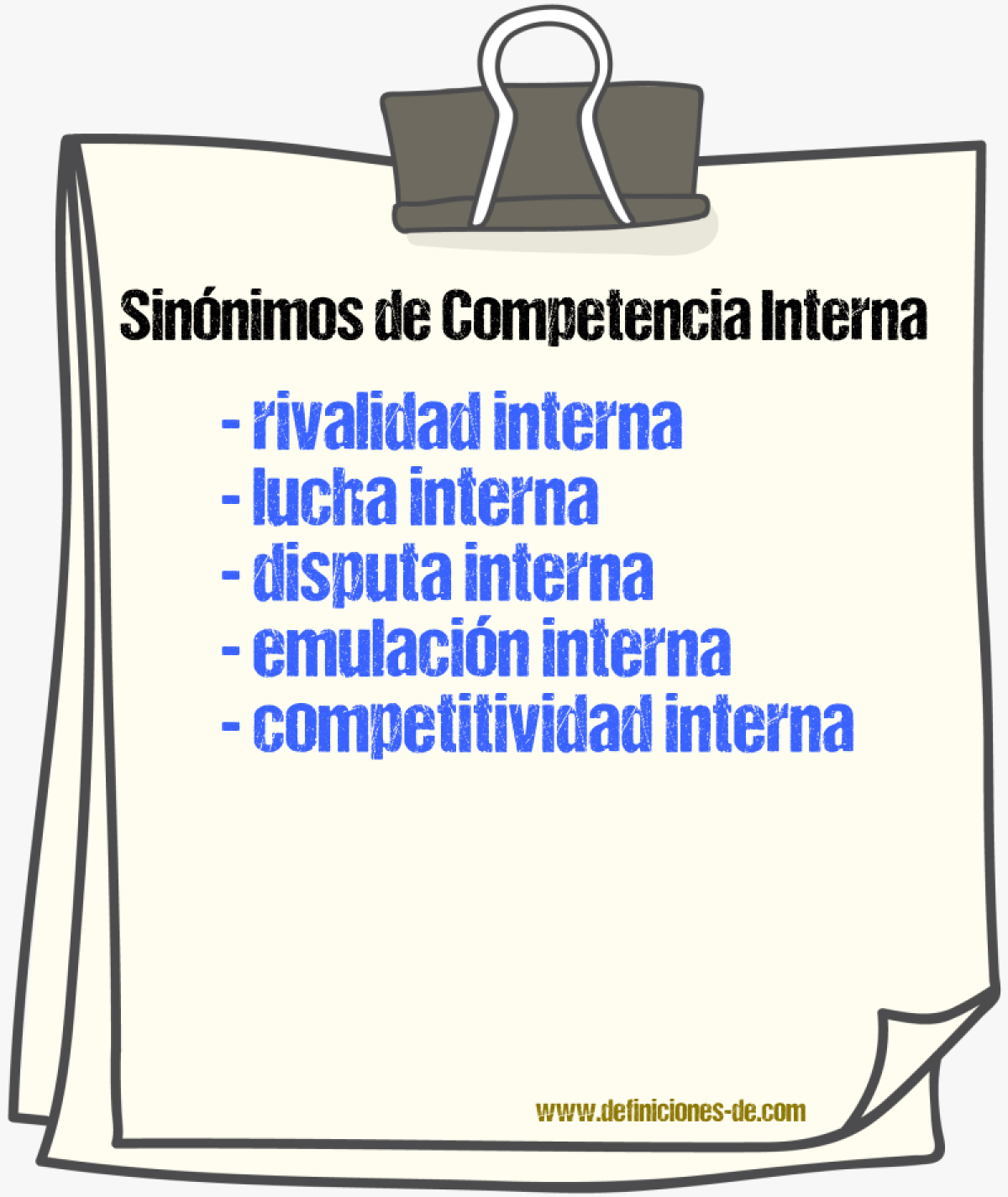 Sinónimos de competencia interna