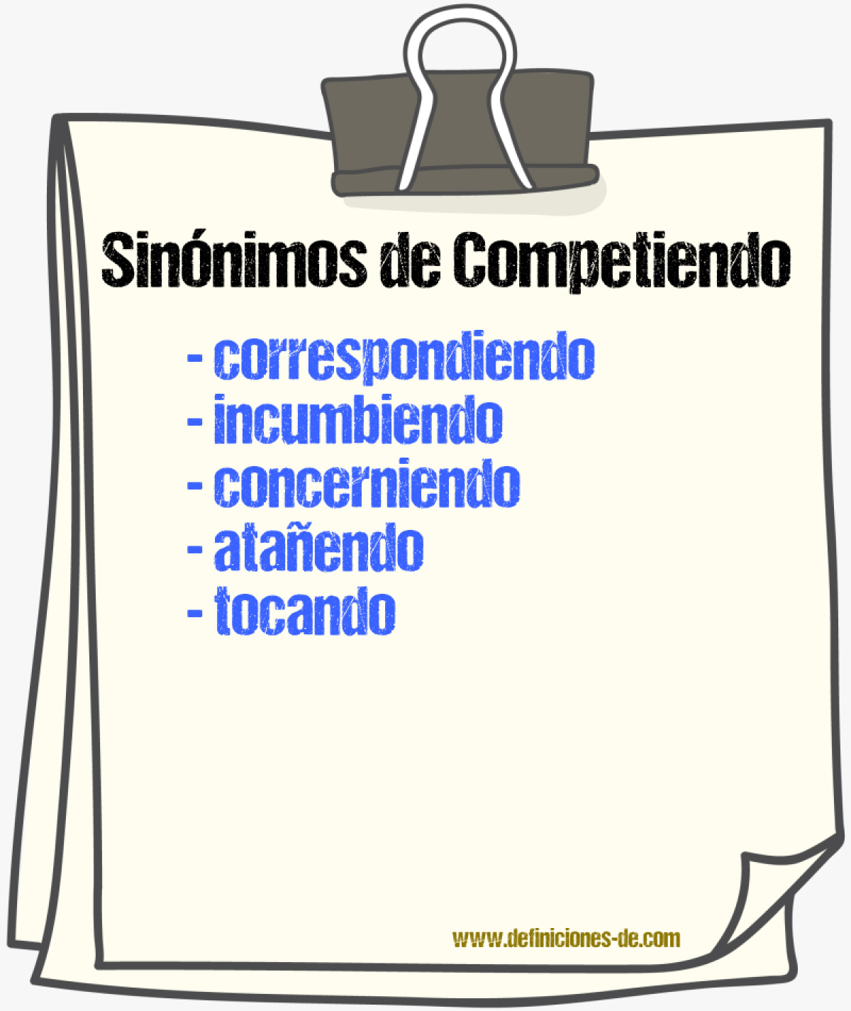 Sinónimos de competiendo