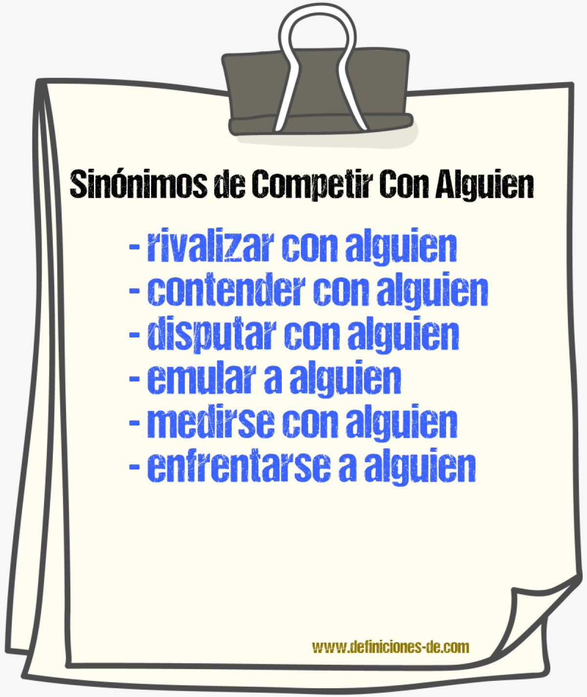 Sinónimos de competir con alguien