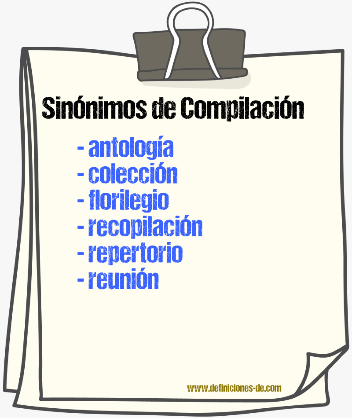 Sinnimos de compilacin