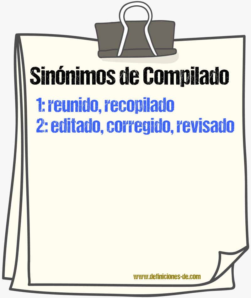 Sinónimos de compilado
