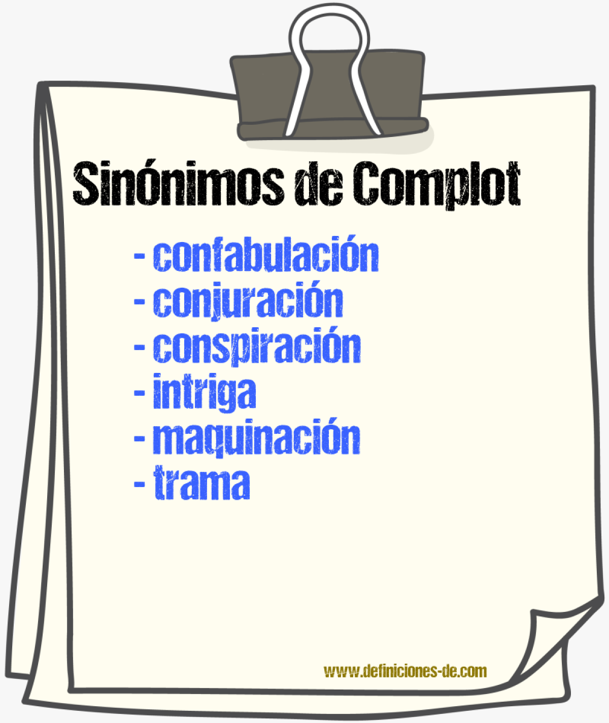 Sinnimos de complot