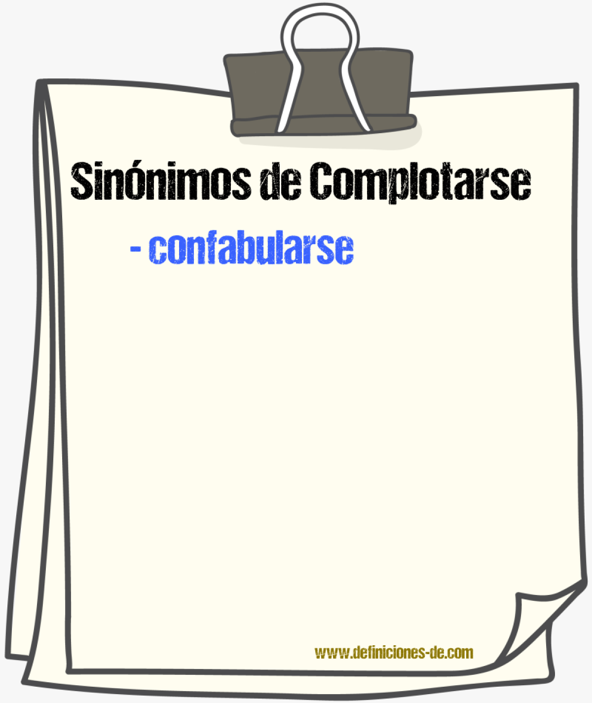 Sinnimos de complotarse