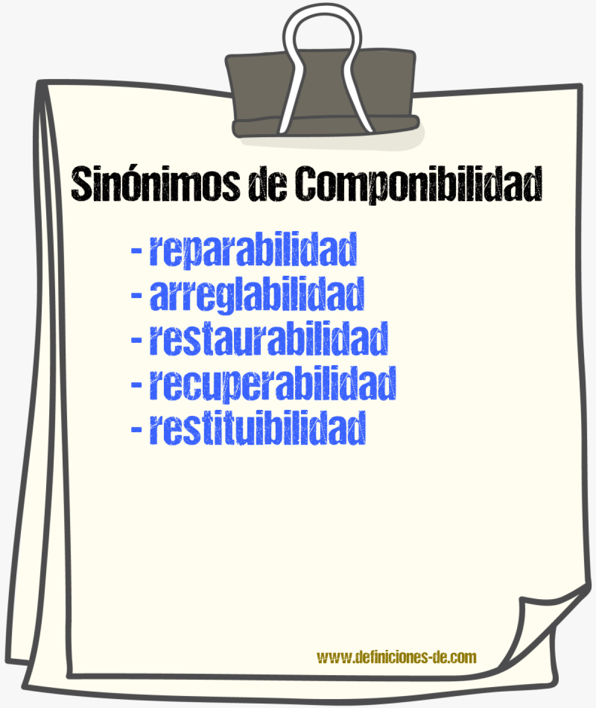 Sinónimos de componibilidad