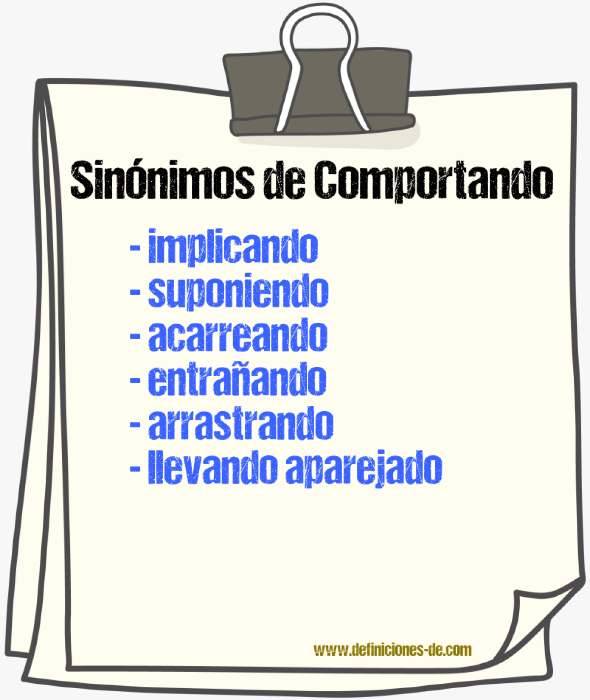 Sinónimos de comportando