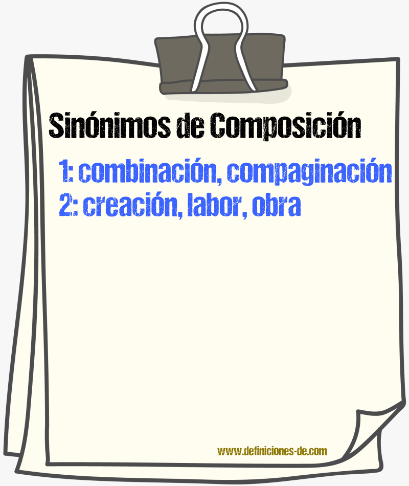 Sinnimos de composicin