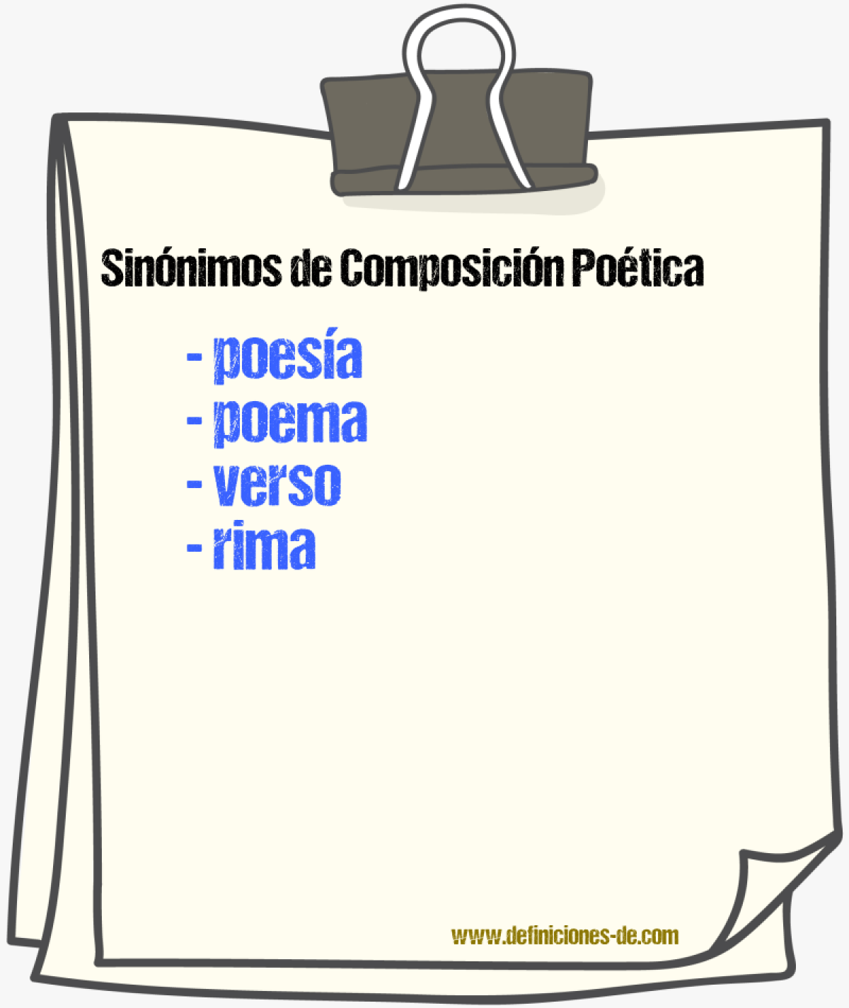 Sinnimos de composicin potica