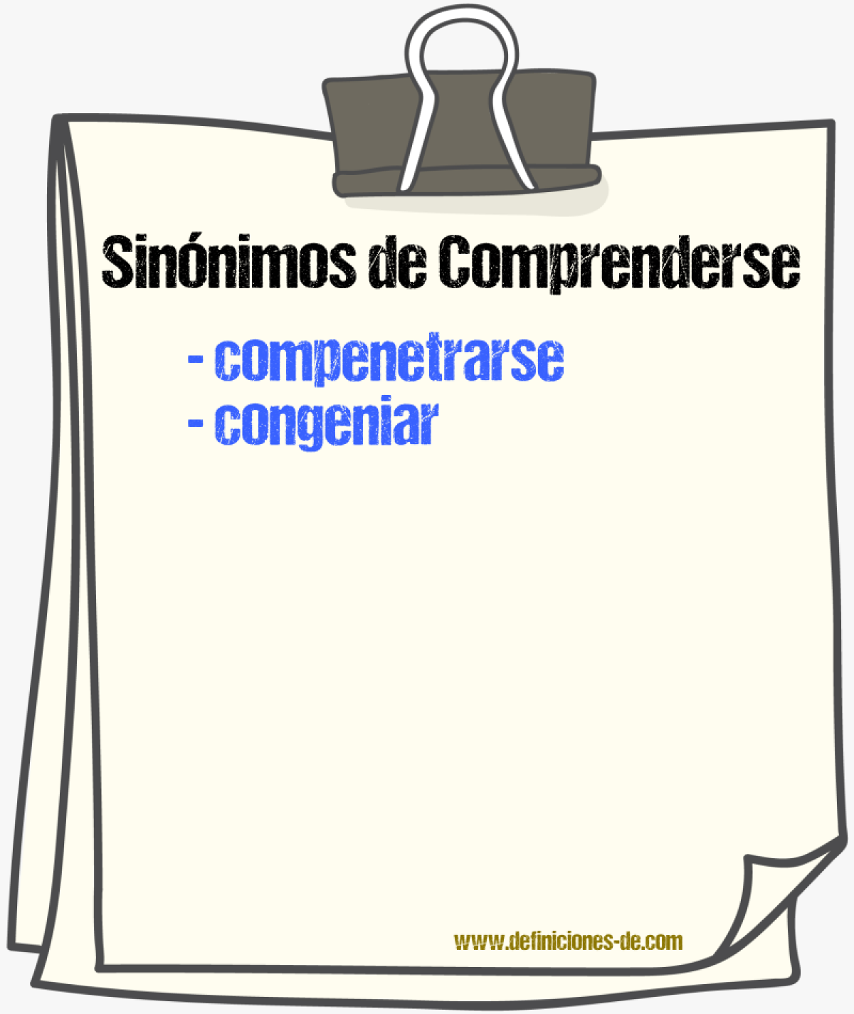 Sinnimos de comprenderse