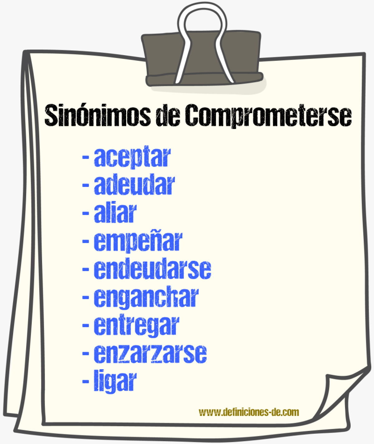 Sinnimos de comprometerse