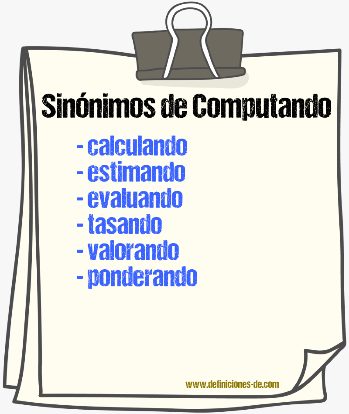 Sinónimos de computando