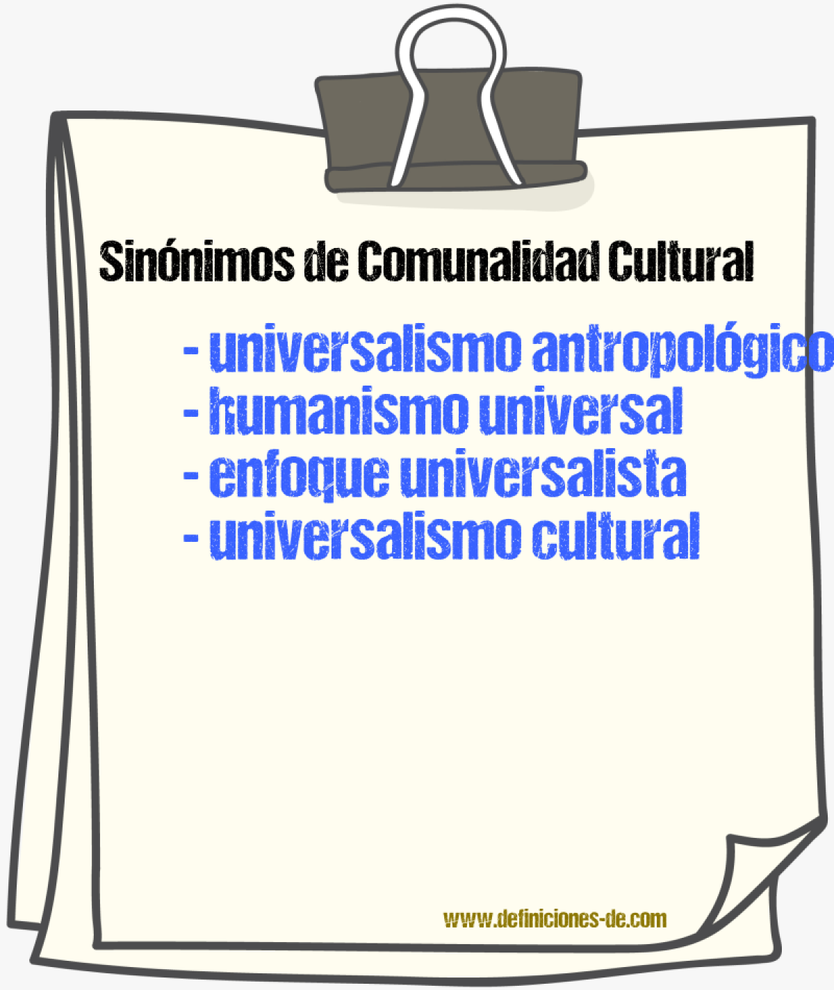 Sinónimos de comunalidad cultural