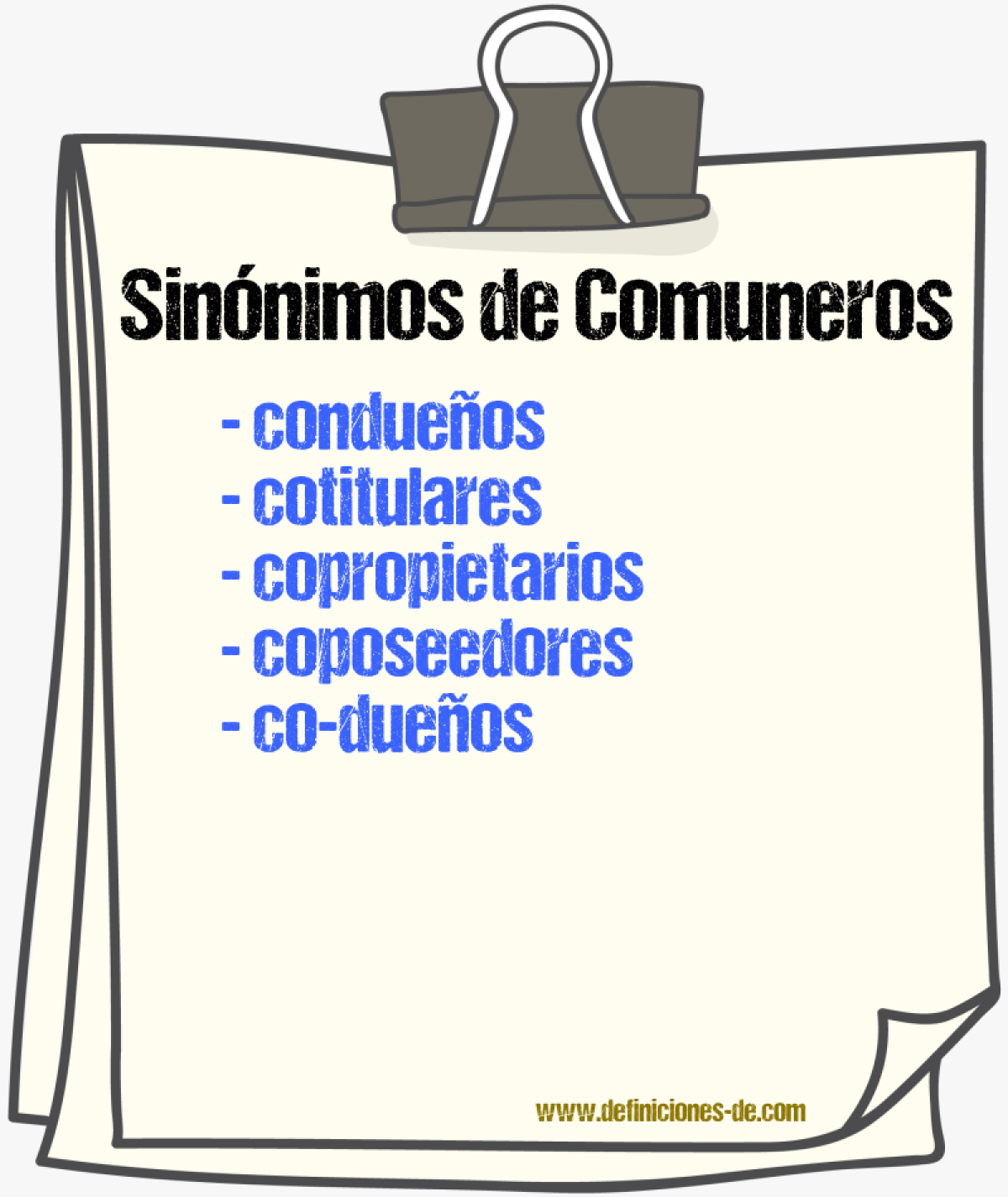 Sinónimos de comuneros