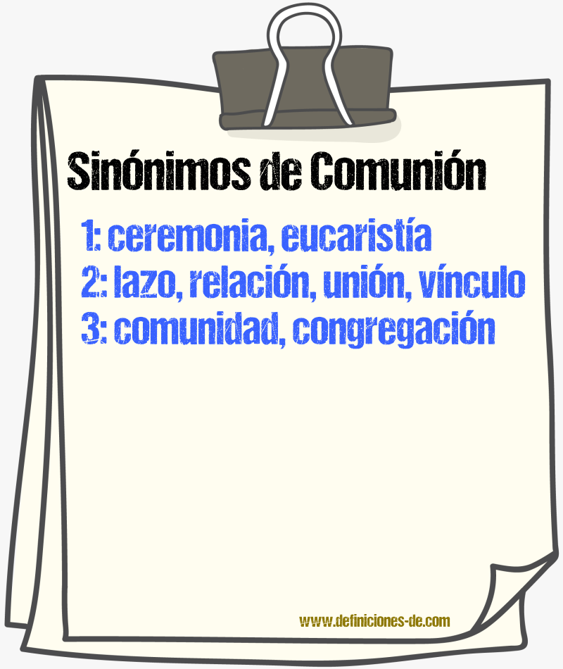 Sinnimos de comunin