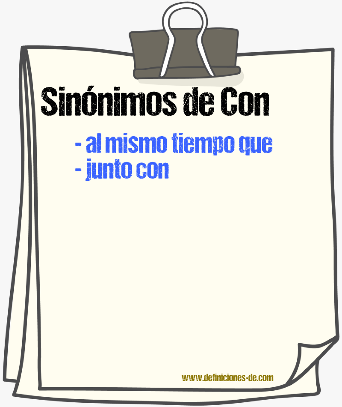 Sinnimos de con