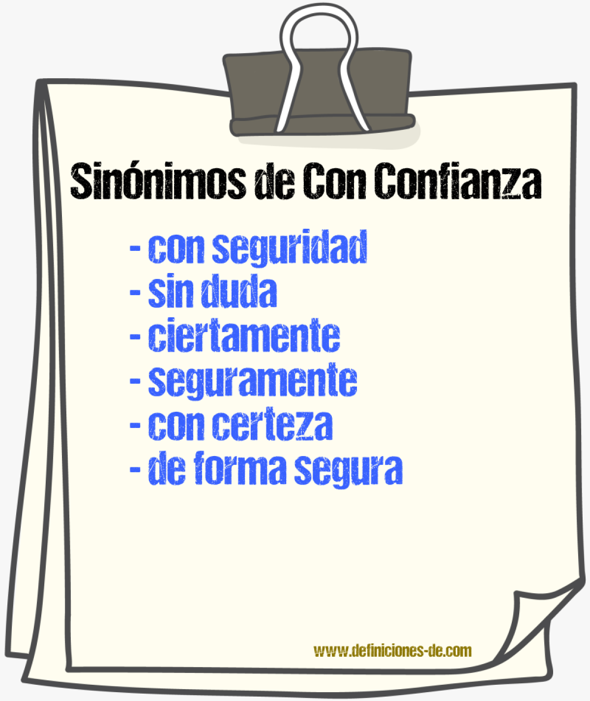 Sinónimos de con confianza