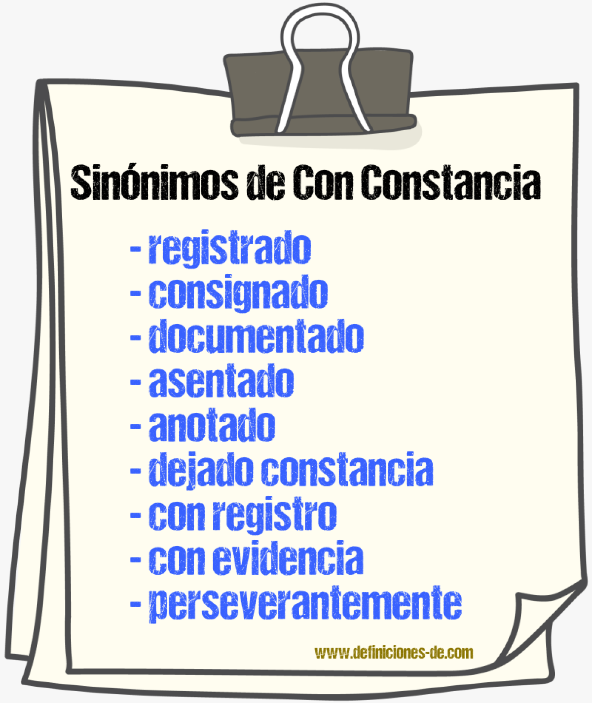 Sinónimos de con constancia