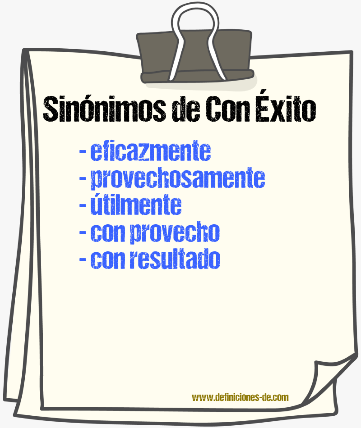 Sinónimos de con éxito
