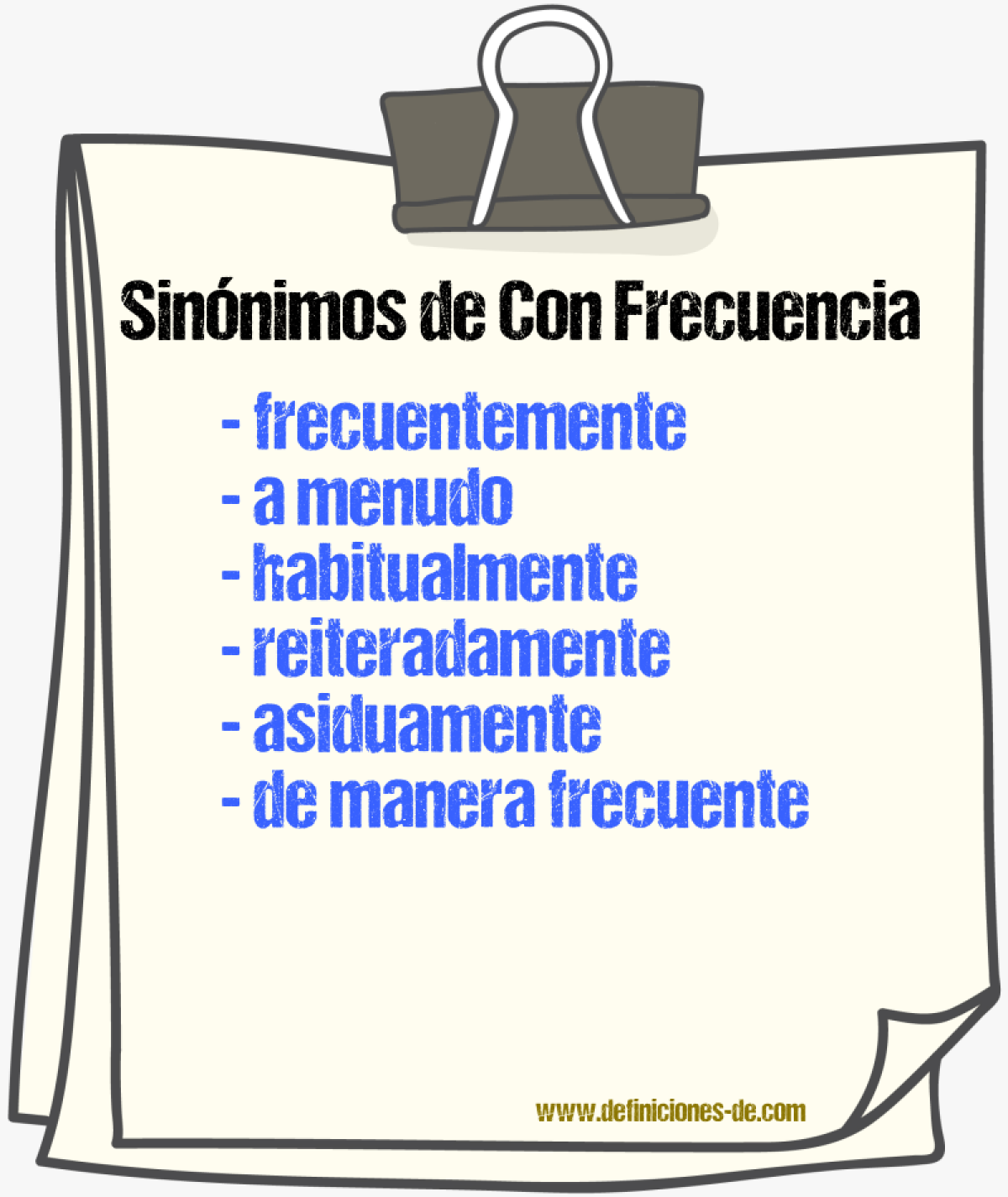 Sinónimos de con frecuencia