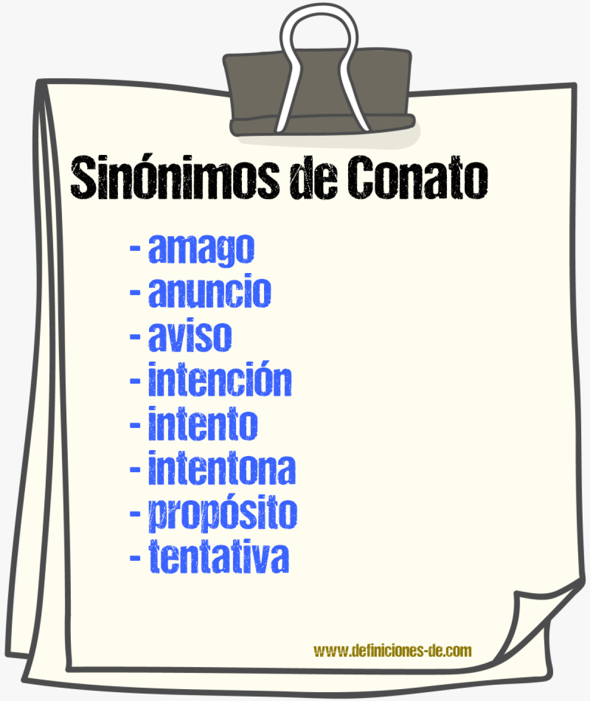 Sinnimos de conato