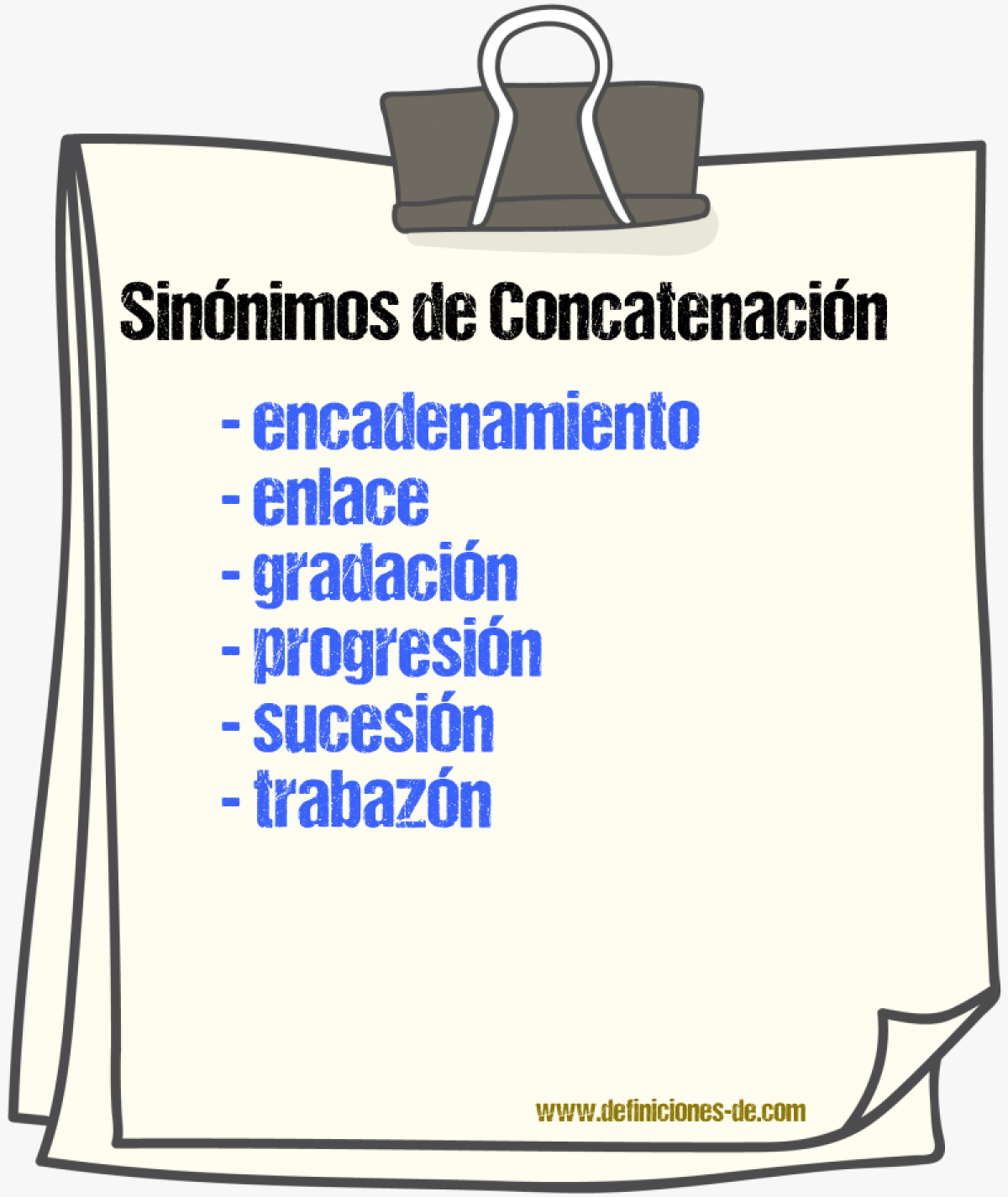 Sinnimos de concatenacin