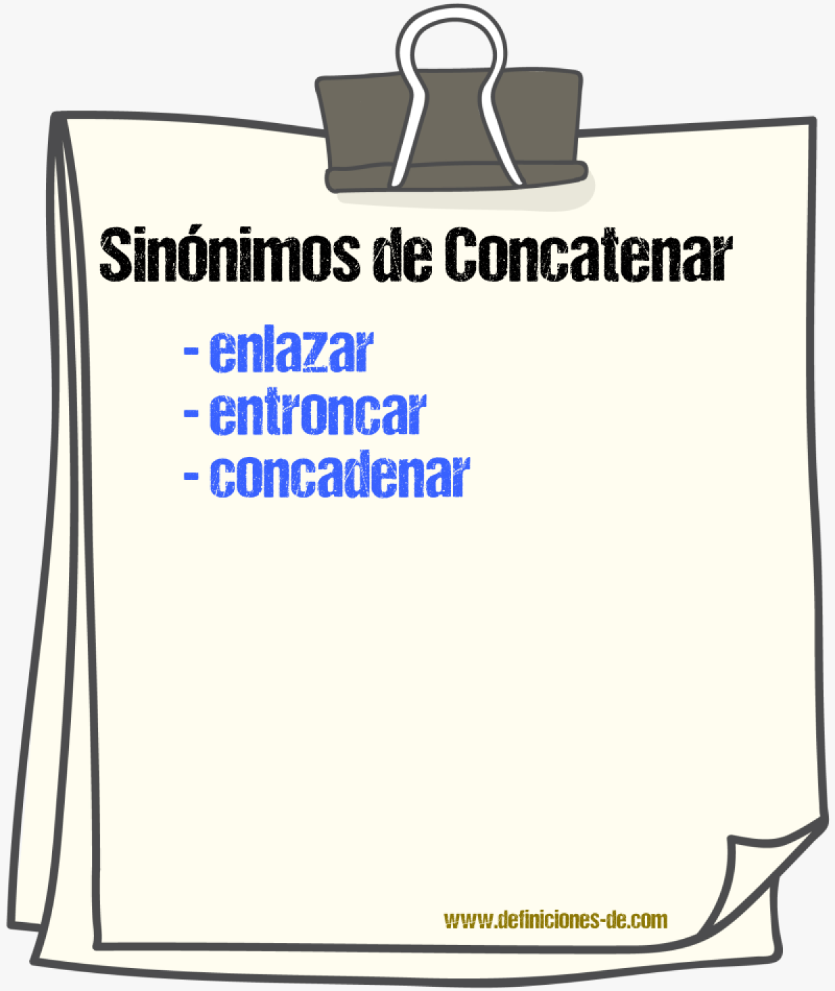 Sinnimos de concatenar