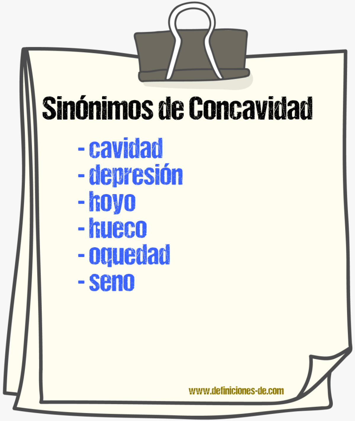 Sinnimos de concavidad