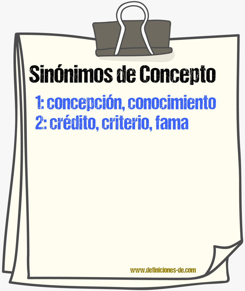 Sinnimos de concepto