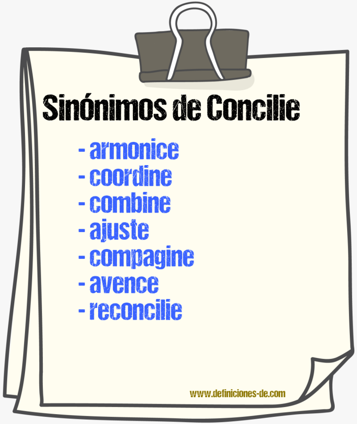 Sinónimos de concilie