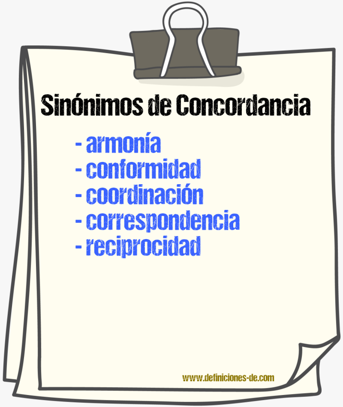 Sinnimos de concordancia