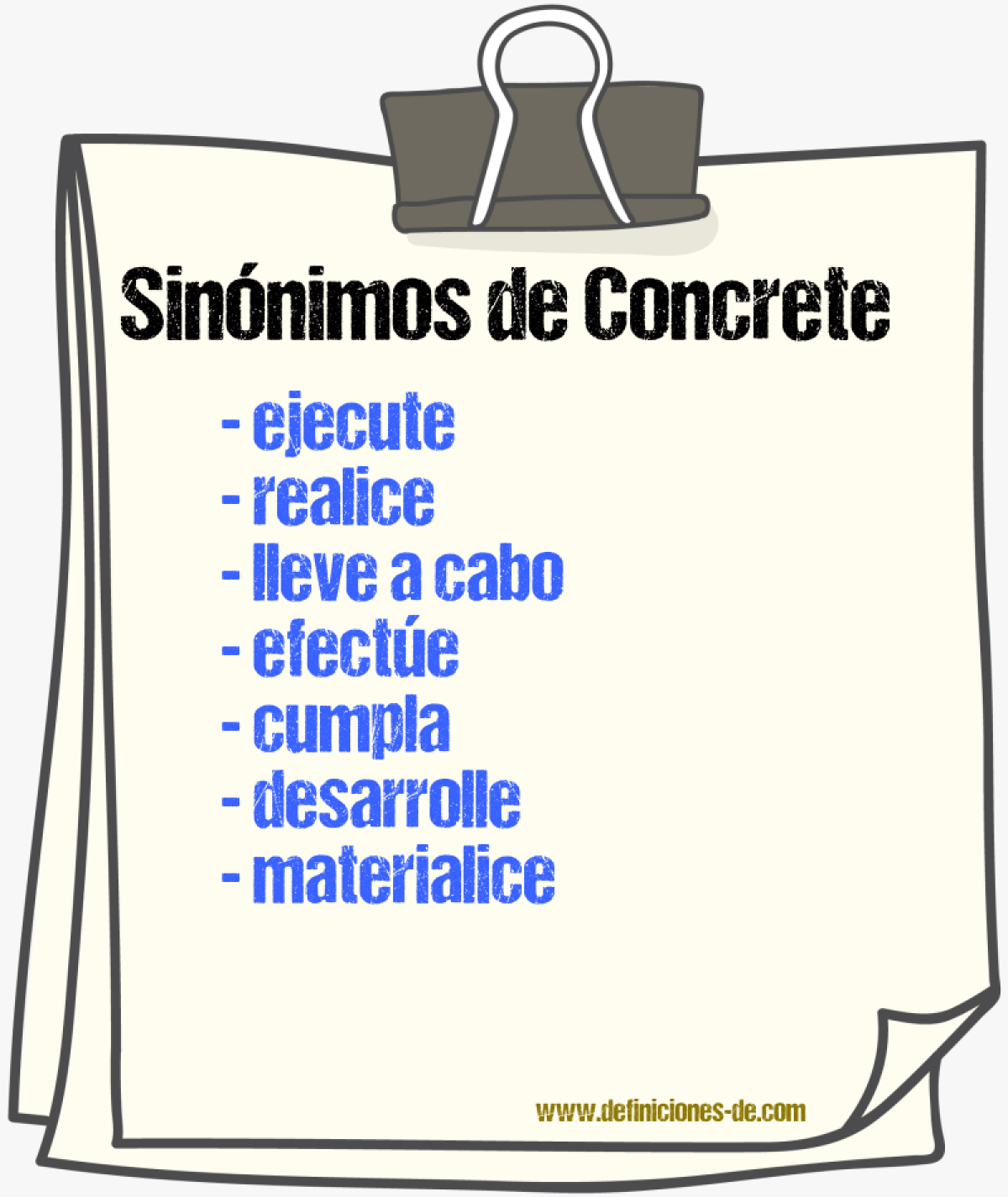 Sinónimos de concrete